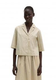 Marc O'Polo Kurzarmbluse relaxed aus Popeline-Stretch, croped