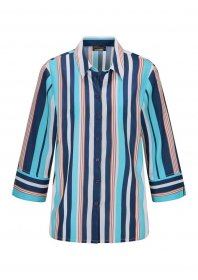 GOLDNER Hemdbluse »Blusenshirt mit Streifenmuster« Umschlagmanschette