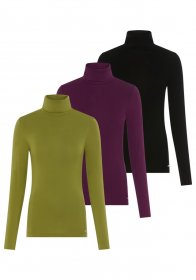 Laura Scott Longsleeve 3er-Pack,das perfekte Basic mit Rollkragen