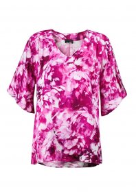 GOLDNER Satinbluse »Viskosebluse mit floralem Design« Blumenmuster