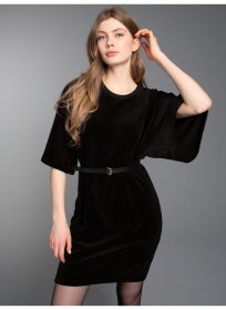 Trigema Jerseykleid »TRIGEMA Nicki Kleid mit weiten Ärmeln« 1 Stk. tlg.