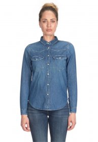 Le Temps Des Cerises Jeanshemd Mit feinen Jeansnähten