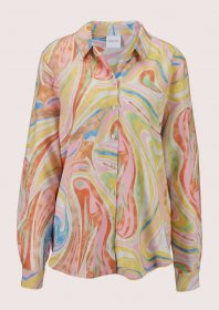 MADELEINE Hemdbluse »Bluse Longbluse mit Unikat-Print«