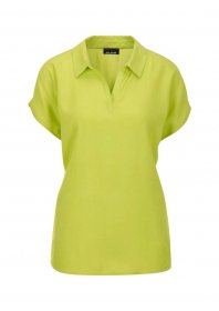 GOLDNER Klassische Bluse »Kurzgröße Uni Bluse mit Hemdkragen« superangenhme fliessende Viskose