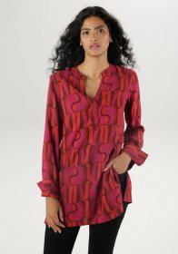 Aniston SELECTED Longbluse mit asymmetrischem Saum und extra langen Manschetten