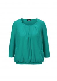 GOLDNER Kurzarmbluse »Chiffon-Shirt mit 3/4-Arm, Rundhals« keine/nicht relevant