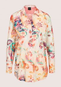 MADELEINE Hemdbluse »Hemdbluse Baumwollbluse mit Paisley-Muster« Hemd mit Rückenpasse