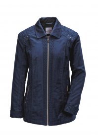 GOLDNER Jackenblazer »Kurzgröße Velourslederimitat-Blazer mit Perforierung« Attraktiv perforiert