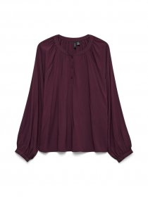 Vero Moda Langarmbluse »VMBELLA LS PLACKET TOP WVN GA NOOS«