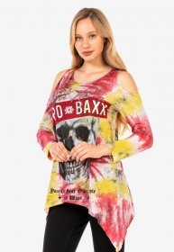 Cipo & Baxx T-Shirt »LONG SLEEVE T-SHIRT« zusätzlich mit kleinen, glitzernden Steinchen besetzt