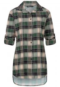 CLOUD 5IVE Klassische Bluse »CLOUD 5IVE Turn Up 3/4 Arm Bluse kariert small«