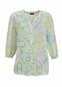 GOLDNER Chiffonbluse »Druckbluse mit Paisley-Muster« Schulterpasse vorne und hinten