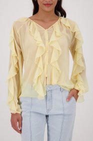 Monari Georgettebluse »Bluse Georgette Rüschen« Regular fit mit Volants