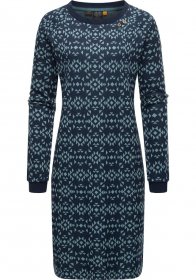 Ragwear Sweatkleid »Dassa Aztec« Ohne Taschen stylisches Langarmkleid für den Winter