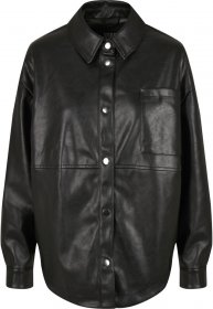 URBAN CLASSICS Hemdbluse »Urban Classics Damen Ladies Faux Leather Overshirt«