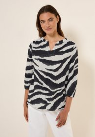 Cecil Shirtbluse mit Seitlichen Einschlitzen am Saum