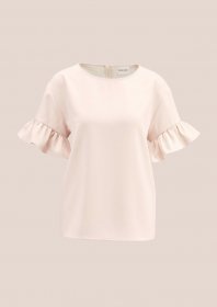 MADELEINE Kurzarmbluse »Hemdbluse Oversized-Bluse mit Volants, Kurzarm«
