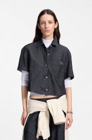HUGO Hemdbluse »Erynn« Boxy Fit aus sommerlichem Denim