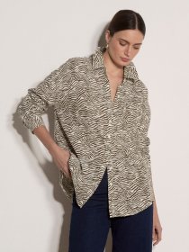 Apricot Hemdbluse »Bluse« mit Zebra-Print