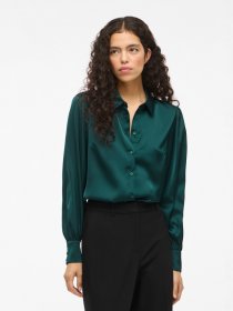 Vila Langarmbluse »VIENNA RAVENNA L/S BALLOON SHIRT - NOOS« Kunstfaser, regular fit