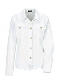 GOLDNER Jackenblazer »Baumwolljacke mit Blumenborte« Ziernähte im Vorder und Rückteil