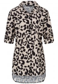 CLOUD 5IVE Klassische Bluse »CLOUD 5IVE Leo All Over Turn-Up Bluse«
