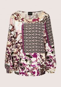 MADELEINE Schlupfbluse »Blusenshirt Viskosebluse mit floralem Muster-Mix« Mustermix