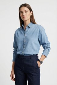 Calvin Klein Jeans Jeansbluse »OVERSIZED SHIRT VINTAGE BELL« Oversize fit mit Rundhalsausschnitt
