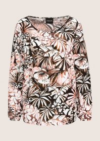 MADELEINE Langarmbluse »Bluse Langarm Bluse mit Blätterprint«