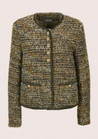 MADELEINE Jackenblazer »Kurzblazer Festlicher Blazer mit Glitzerdetails« Wappenknöpfe