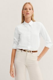 bugatti Hemdbluse aus Baumwoll-Leinen-Mix