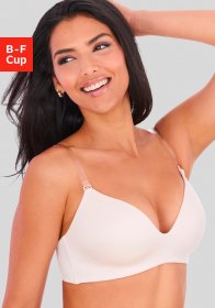Nuance Bralette-BH ohne Bügel, austauschbare, transparente Träger