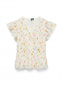 Vero Moda Rüschenbluse »VMSIV IVANA CS TOP WVN« Baumwolle