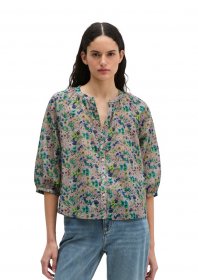 Marc O'Polo Schlupfbluse relaxed aus bedrucktem Baumwoll-Voile, Alloverprint