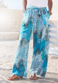 Buffalo Palazzohose mit Animalprint und elastischem Bund, Schlupfhose, leichte Sommerhose