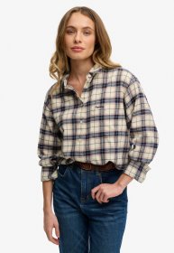 Superdry Karobluse »CHECK FLANNEL RELAXED SHIRT« Baumwolle, relaxed fit, aus weichem Flanell