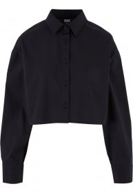 URBAN CLASSICS Klassische Bluse »Urban Classics Damen Ladies Cropped Oversized Blouse«