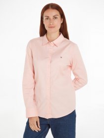 Tommy Hilfiger Hemdbluse »STRETCH OXFORD REGULAR SHIRT« mit Logostickerei