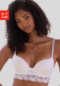 Vivance Push-up-BH »Anisa« mit Bügel und Spitze entlang der Unterbrust, sexy Dessous