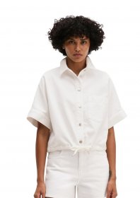Marc O'Polo Kurzarmbluse »aus Organic-Cotton-Lyocell-Mix«