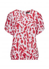 GOLDNER Satinbluse »Kurzgröße Viskosebluse mit Tulpenärmeln« Two in One