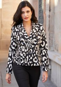Alba Moda Jackenblazer »Blazer Kurzblazer im Animal-Look«