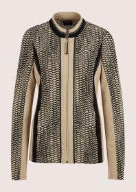 MADELEINE Jackenblazer »Jerseyblazer Moderner Businessblazer mit All-Over-Print« Jersey-Materialmix, Zierbänder