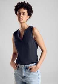 STREET ONE Blusentop aus softem Materialmix