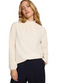 Zero Klassische Bluse »Damen mit Lochmuster«