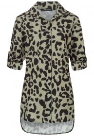 CLOUD 5IVE Klassische Bluse »CLOUD 5IVE Leo All Over Turn-Up Bluse«