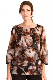 HERMANN LANGE Collection Druckbluse im Lagenlook und mit floralem Muster