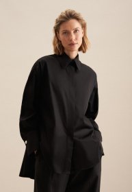 seidensticker Longbluse »Schwarze Rose« Langarm Kragen Uni