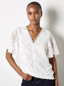 Apricot Klassische Bluse »Bluse« mit Häkelbordüre