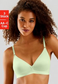 petite fleur Bralette-BH Packung, 3 Stück,ohne Bügel im Triangel-Schnitt